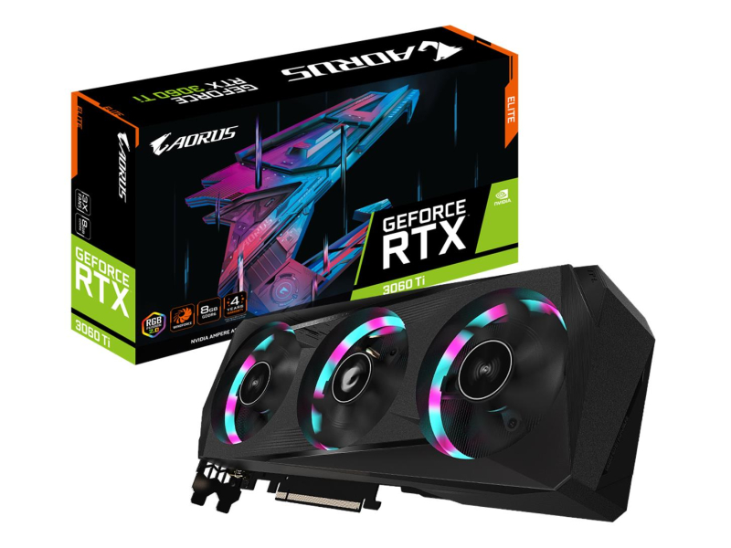 Gigabyte GeForce RTX 3060 Ti AORUS Elite LHR 8GB GDDR6